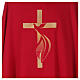 Chasuble with dove and Holy Spirit flame in polyester s2