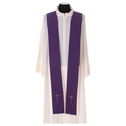Wool and polyester chasuble with cross and spike image 10