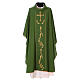 Chasuble in wool and polyester with cross and wheat design s3