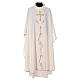 Chasuble in wool and polyester with cross and wheat design s5