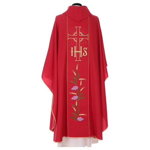 Chasuble with IHS and cross, gold embroidery 8