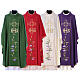Chasuble with IHS and cross, gold embroidery s1
