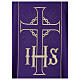 Chasuble with IHS and cross, gold embroidery s2
