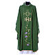 Chasuble with IHS and cross, gold embroidery s3