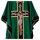 Liturgical chasuble of damask fabric with crucifix s4