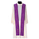 Liturgical chasuble of damask fabric with crucifix s11