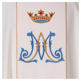 Marian chasuble with gold and light blue decoration