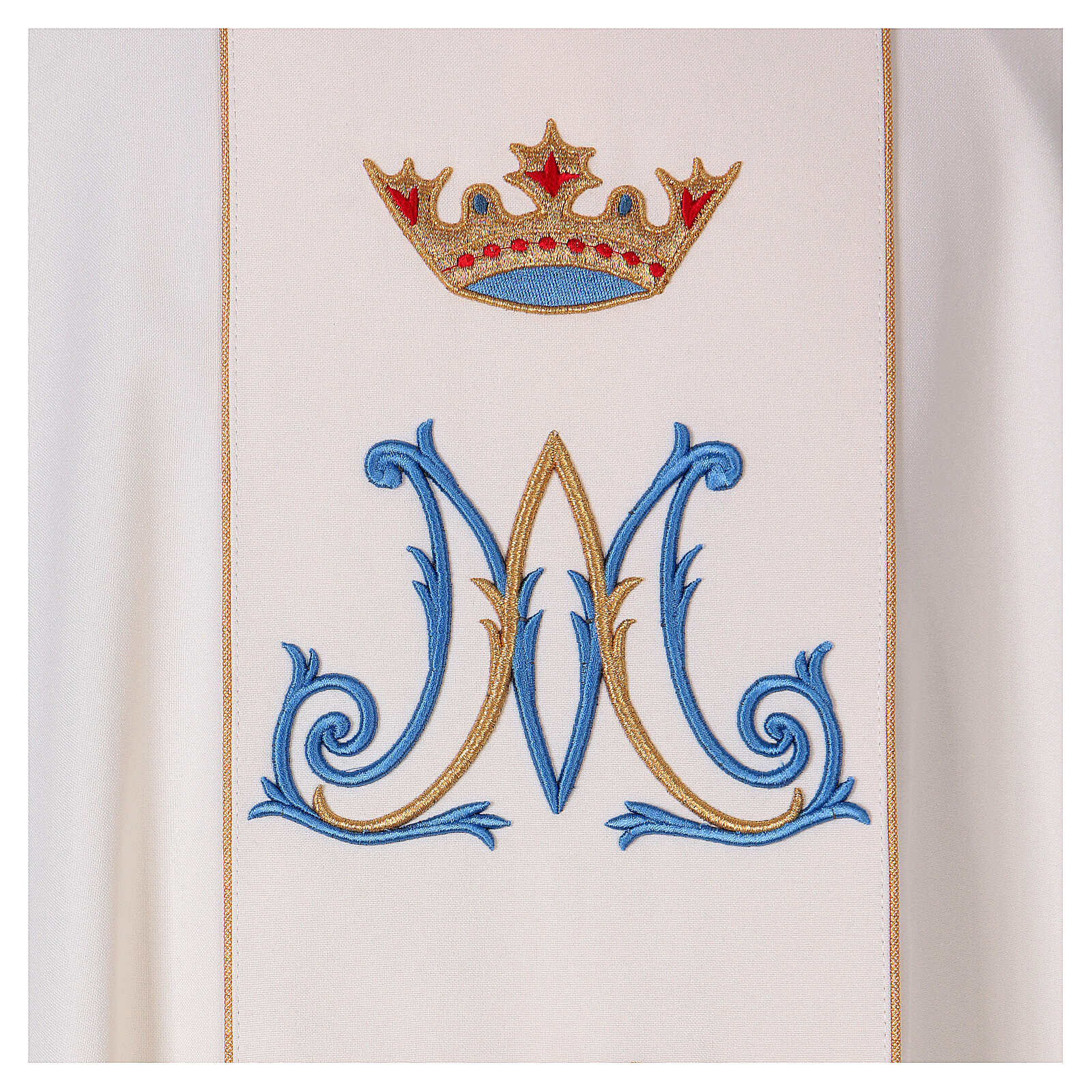 Marian chasuble with golden and blue decorations | online sales on ...