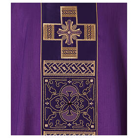 Polyester chasuble with cross and stones, Limited Edition