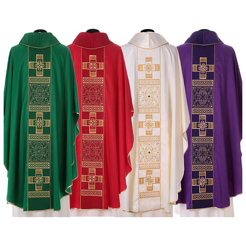 Polyester chasuble with cross and stones, Limited Edition 9