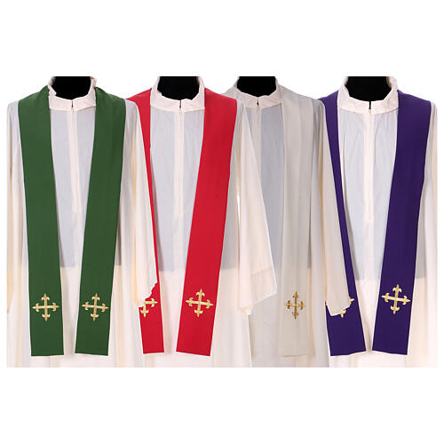 Chasuble with silver and golden Christogram and spikes, polyester 8