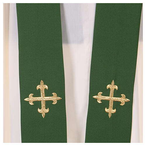 Chasuble with silver and golden Christogram and spikes, polyester 9