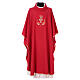 Chasuble with silver and golden Christogram and spikes, polyester s4