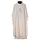 Chasuble with silver and golden Christogram and spikes, polyester s5