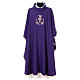 Chasuble with silver and golden Christogram and spikes, polyester s6