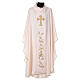 Chasuble 100% polyester, golden cross with rays s6