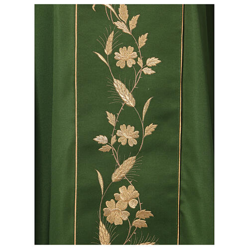 Chasuble with golden cross and traits of lights, 100% polyester 4