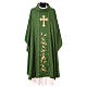 Chasuble with golden cross and traits of lights, 100% polyester s3