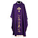 Chasuble with golden cross and traits of lights, 100% polyester s7