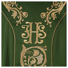 Chasuble with golden decorations, in 100% polyester