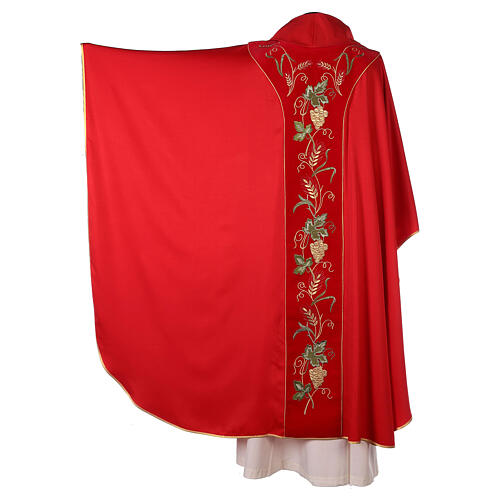 Chasuble with wheat and gold embroidery 100% polyester 8