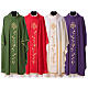 Chasuble with flowers and golden pattern, 80% polyester 20% wool s1