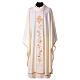 Chasuble with flowers and golden pattern, 80% polyester 20% wool s6