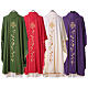 Chasuble with flowers and golden pattern, 80% polyester 20% wool s8