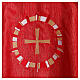 Red chasuble with dove in a circle, 100% polyester s5