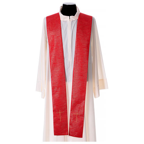 Chasuble rouge colombe dans un cercle 100% polyester 6