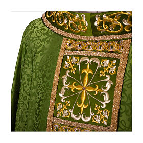 Chasuble with golden crosses on orphrey, 64% acetate 36% viscose Gamma