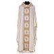 Chasuble with golden crosses on orphrey, 64% acetate 36% viscose Gamma s2