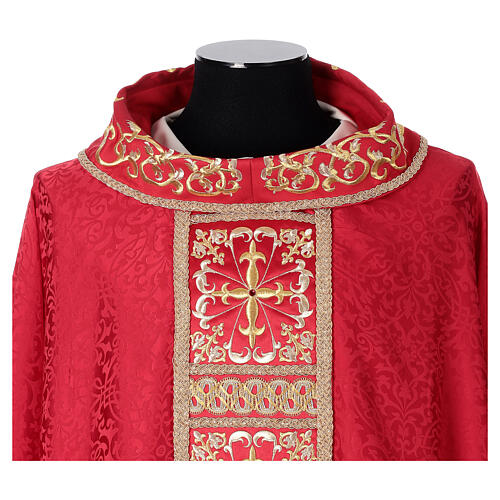 Chasuble bande centrale avec croix or 64% acétate 36% viscose Gamma 5