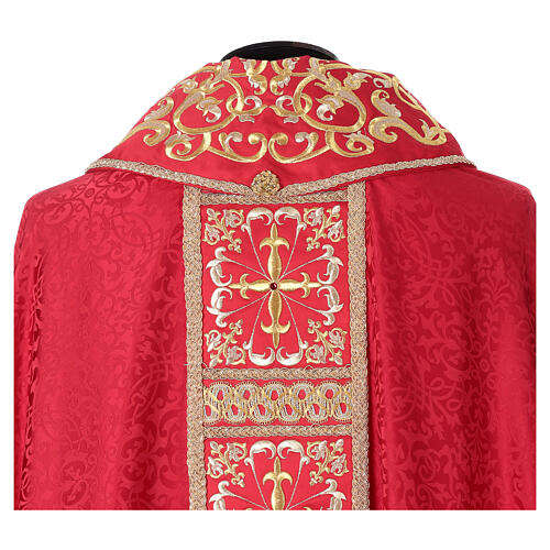 Chasuble bande centrale avec croix or 64% acétate 36% viscose Gamma 12