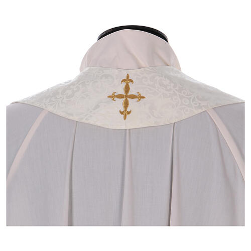 Chasuble bande centrale avec croix or 64% acétate 36% viscose Gamma 19