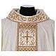 Chasuble bande centrale avec croix or 64% acétate 36% viscose Gamma s4