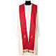 Chasuble bande centrale avec croix or 64% acétate 36% viscose Gamma s16