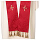 Chasuble bande centrale avec croix or 64% acétate 36% viscose Gamma s18