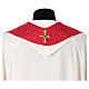 Chasuble bande centrale avec croix or 64% acétate 36% viscose Gamma s20