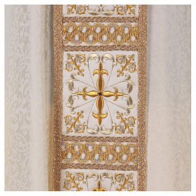 Chasuble with gold cross and stole, 64% acetate 36% viscose Gamma