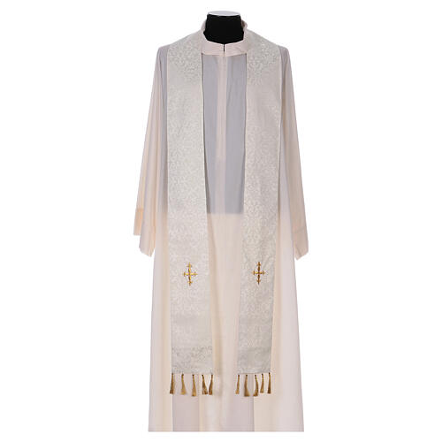 Chasuble with gold cross and stole, 64% acetate 36% viscose Gamma 7