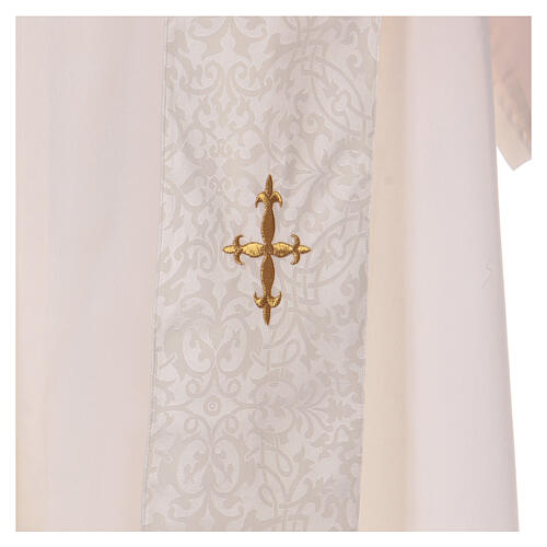 Chasuble with gold cross and stole, 64% acetate 36% viscose Gamma 8