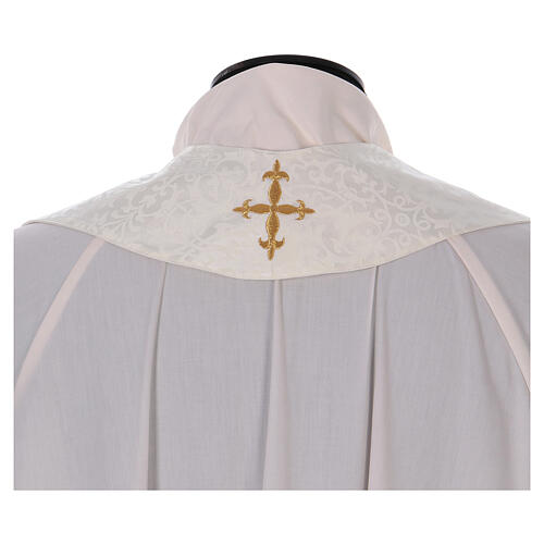 Chasuble with gold cross and stole, 64% acetate 36% viscose Gamma 9