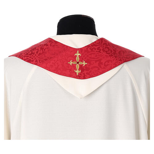 Chasuble with gold cross and stole, 64% acetate 36% viscose Gamma 20