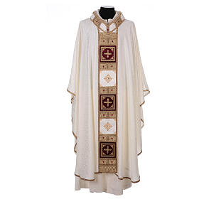 Chasuble tableau with strass in acetate and viscose Gamma