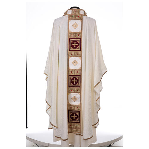Chasuble tableau with strass in acetate and viscose Gamma 13