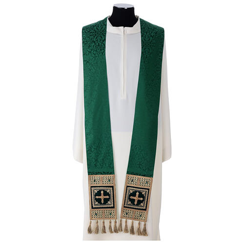 Chasuble tableau with strass in acetate and viscose Gamma 14