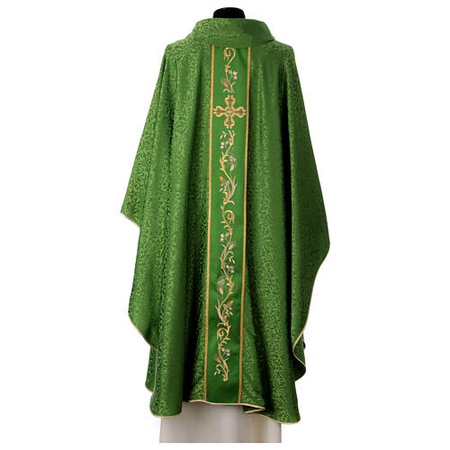Chasuble with crosses and flowers, 65% acetate 35% viscose Gamma 6
