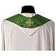 Chasuble with crosses and flowers, 65% acetate 35% viscose Gamma s10