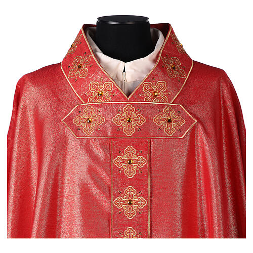 Chasuble 100% polyester, cross with stones 4